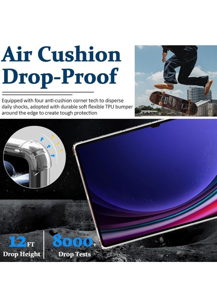 Samsung Galaxy Tab S10 Fe/s9 Fe Kılıf Tpu Kapak Hd Şeffaf Düşme Korumalı Tablet Kabuğu (Yurt Dışından) fiyatları