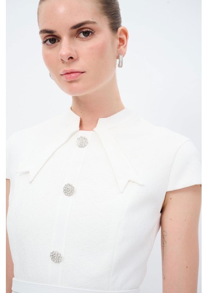 Dantelli Mini Elbise Kemik 12444592001 fiyatları