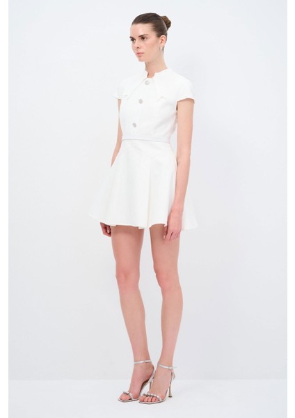 Dantelli Mini Elbise Kemik 12444592001 indirimleri