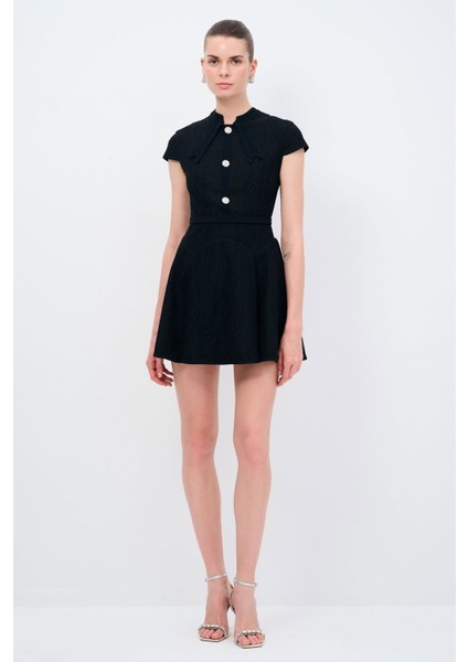 Dantelli Mini Elbise Siyah 12444592001 fiyatları