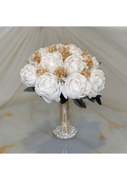 Açık Şakayık Gelin El Çiçeği | Gelin Buketi modelleri