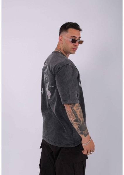 Unisex Özel Yıkamalı Oversize T-Shirt fırsatları
