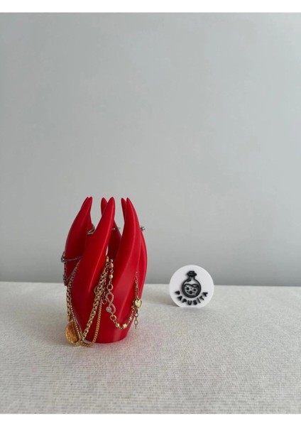 Kırmızı El Şeklinde Takı ve Yüzük Organizeri, Düzenleyici, Dekoratif Hediye fırsatları