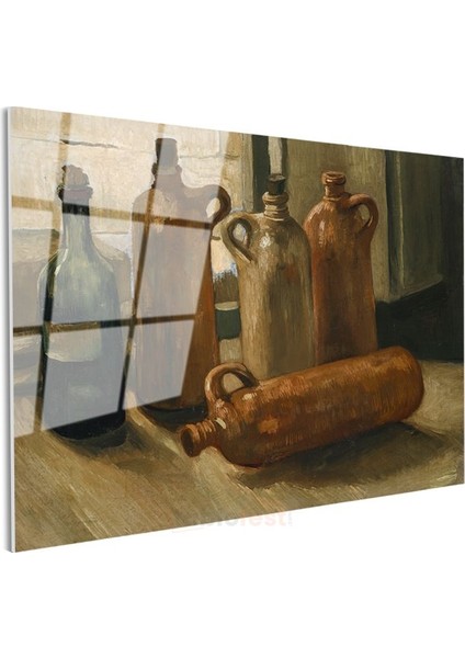 Vincent Van Gogh - Şişeler ve Testiler Cam Tablo modelleri
