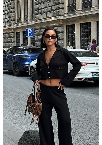 Nancy Kruveze Yaka Crop Takım 9954 - 25 fiyatları