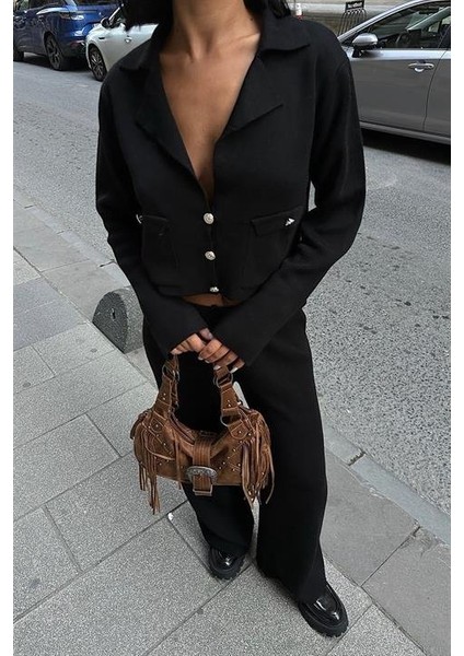 Nancy Kruveze Yaka Crop Takım 9954 - 25