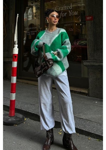 Blok Desen Neon Triko Kazak 1345 modelleri