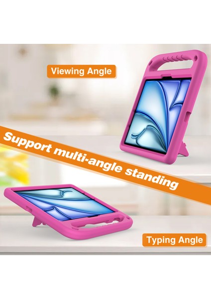iPad Air 11(2025)/(2024)/PRO 11(2024)KILIF El Tutacağı Destek Standı Tablet Eva Kılıfı-Gül (Yurt Dışından) modelleri