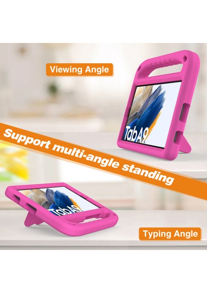 Samsung Galaxy Tab A9 Kılıf Darbeye Dayanıklı Kickstand Eva Tablet Kılıfı Saplı-Gül (Yurt Dışından) modelleri