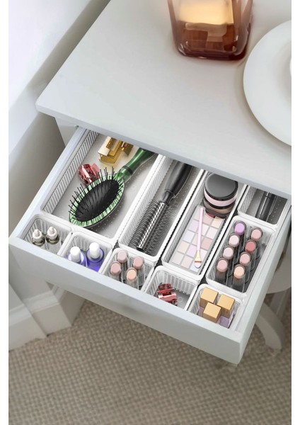 10 Parça Modüler Makyaj ve Takı Düzenleyici, Çekmece ve Masaüstü Organizatör fiyatları