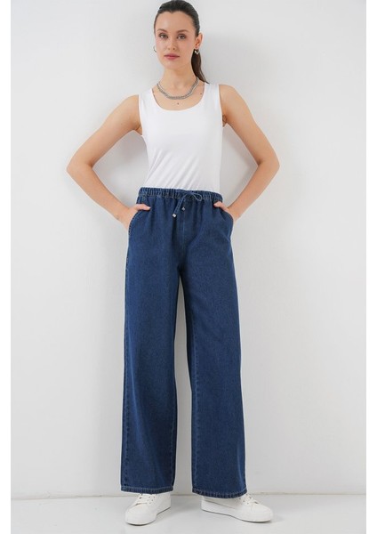 Geniş Paça Kot Pantolon 6706 - A.lacivert