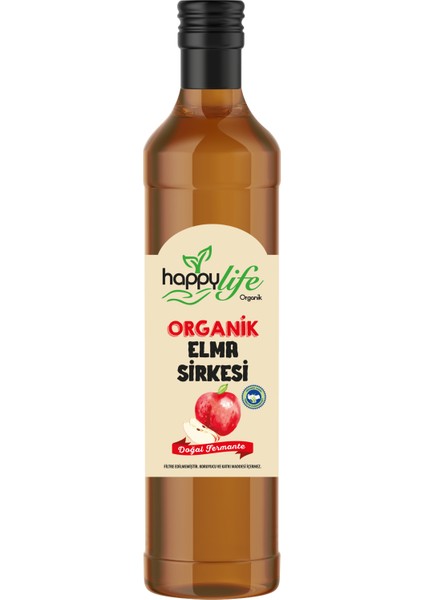 Organik Elma Sirkesi Cam 500 gr