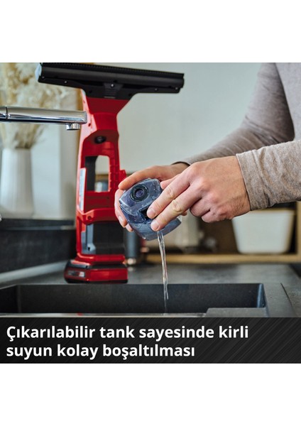 Akülü Cam Temizleme Makinesi BRILLIANTO Power X-Change (18V, 28 cm emici başlık, iz bırakmadan temizlik, mikrofiber bezli sprey şişe dahil, akü dahil değildir) - 3437100