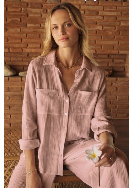 Pamuk Müslin Kadın Gömlek – %100 Organik 2 Kat Müslin Kumaş – Nefes Alabilen, Hafif ve Yumuşak Yapı – Plajda, Günlük Hayatta ve Tatilde Rahat Kullanım Için Uygun fiyatları