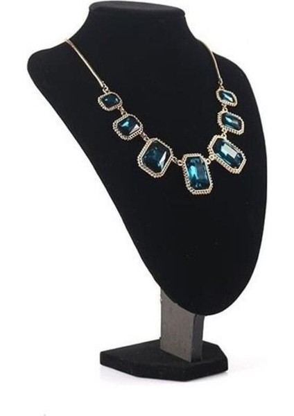 Kadife Kumaşlı Takı Vitrin Standı, 20X29CM, Siyah Renkli, Şık ve Kullanışlı