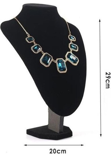 Kadife Kumaşlı Takı Vitrin Standı, 20X29CM, Siyah Renkli, Şık ve Kullanışlı fiyatları