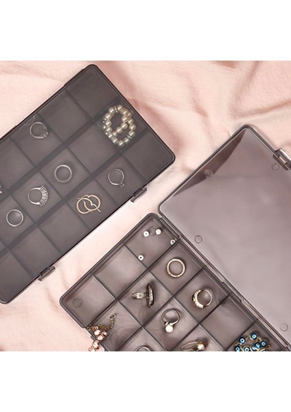 Siyah 18 Bölmeli Takı Organizer Kutusu, Plastik, 25X15X3 cm fiyatları