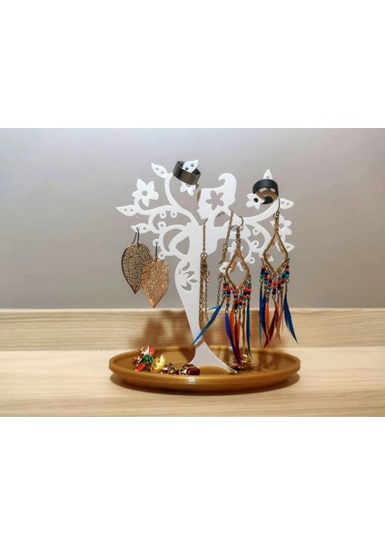 Renkli Peri Tasarımlı Takı Standı, Düzenleyici, Yüzük, Küpe, Kolye Askısı