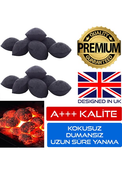 Flamme Bambu Briket Mangal Kömürü Doğal Kimyasalsız Dumansız Kokusuz Mangal Kömürü 3kg (6 Saat 7820KCAL/KG)