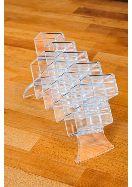 Şeffaf 3 Parça Makyaj Organizer Seti, Kozmetik ve Fırça Düzenleyici