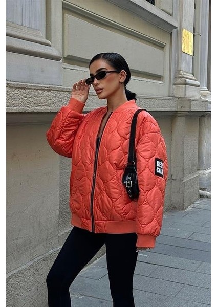 Alisa Oversize Kapitone Bomber Ceket 7058 -08