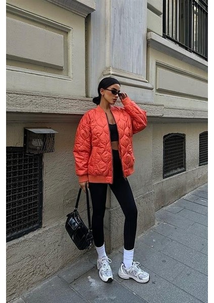 Alisa Oversize Kapitone Bomber Ceket 7058 -08