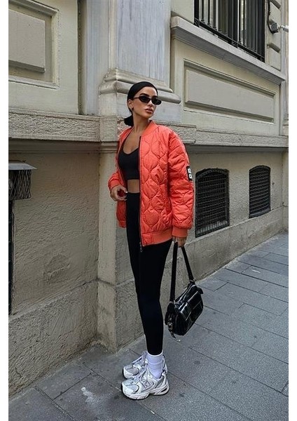 Alisa Oversize Kapitone Bomber Ceket 7058 -08