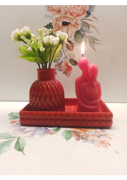 konsept Soyawax Aroma Terapi Kokulu Mum ve Alçı Vazo+ Alçı Tepsi.