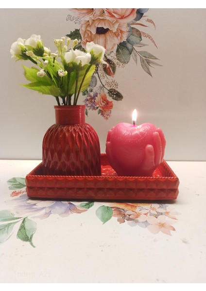 konsept Soyawax Aroma Terapi Kokulu Mum ve Alçı Vazo+ Alçı Tepsi.
