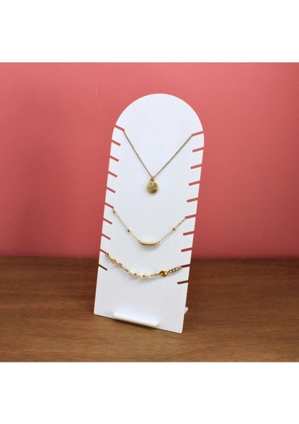 Bej Renkli Kolye ve Bileklik Standı, Şık ve Kullanışlı Tasarım fırsatları