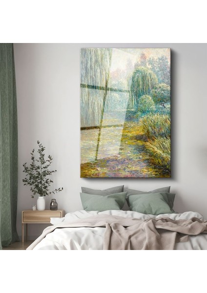 Claude Monet - Nilüfer Havuzu Cam Tablo
