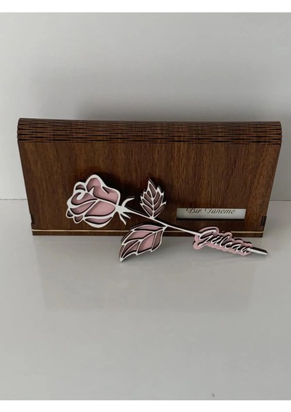 Özel Kutusunda, Kişiye Özel Ahşap Gül