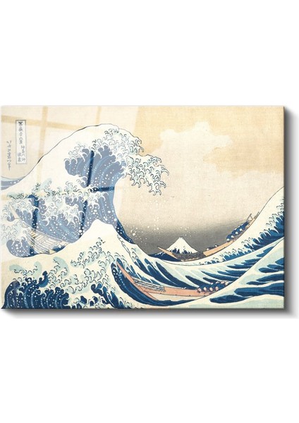 Katsushika Hokusai - Kanagawa'daki Büyük Dalga Cam Tablo fiyatları
