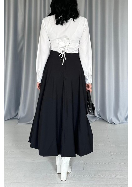 Siyah Uzun Balon Etek fırsatları