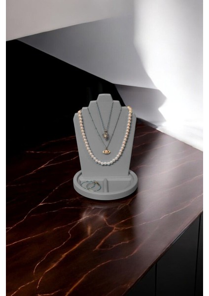 Gri Takı Organizer, Şık ve Fonksiyonel Süsleme ve Saklama Çözümü indirimleri