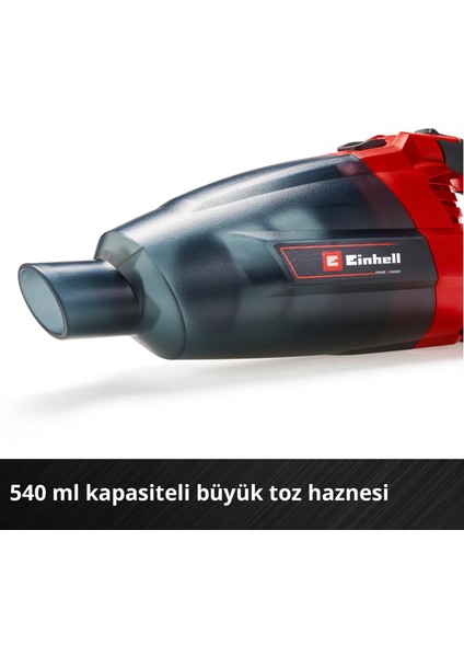 Akülü El Süpürgesi TE-VC 18 Li-Solo Power X-Change (18V, 42 mbar emiş gücü, 540 ml toz haznesi, 3 başlık, uzatma aparatı, duvar askısı dahil, akü dahil değildir) - 2347120
