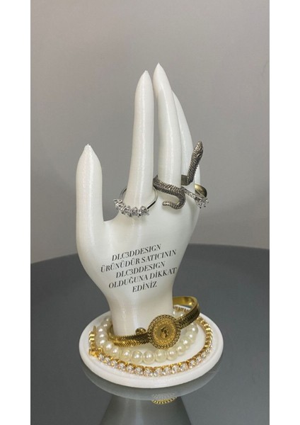 Beyaz El Takı Mankeni, Yüzük ve Takı Sergileme Standı, Organizer, 18 cm