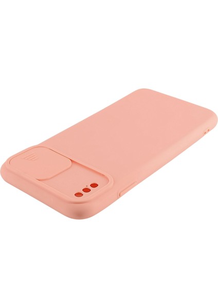 iPhone Xs Max Uyumlu Kamera Sürgülü Mat Silikon Kılıf