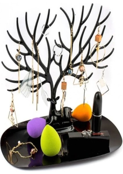 Şık Ağaç Dallı Takı Düzenleyici, Kolye, Yüzük ve Küpe Askısı