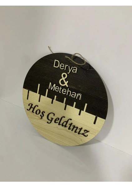 Kişiye Özel Isim Yazılabilir Hoş Geldiniz Kapı Süsü
