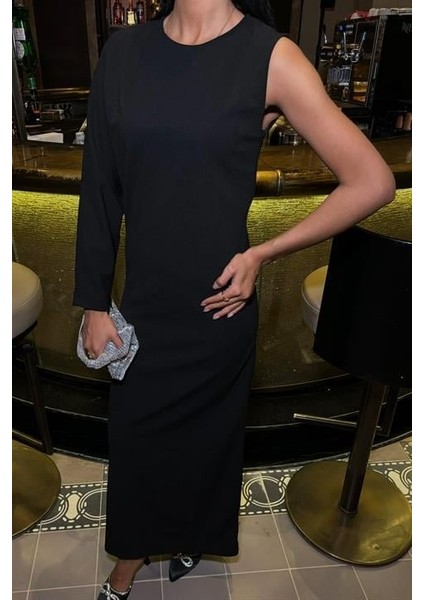 Aethra Tek Kol Uzun Elbise 2693-8