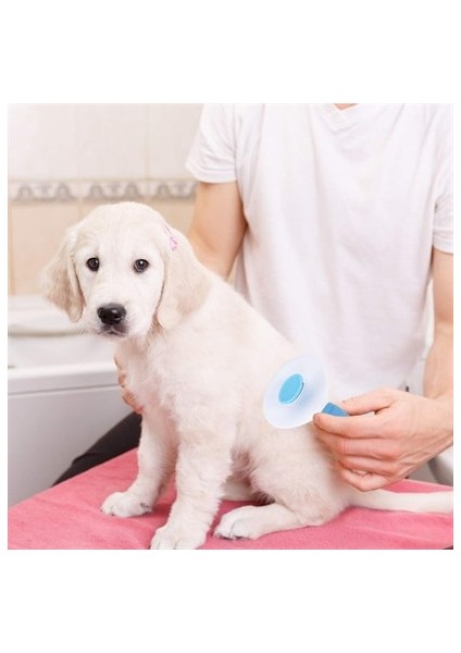 ® Kedi Köpek Tüy Toplayıcı Kendini Temizleyebilen Ergonomik Saplı Evcil Hayvan Tarağı Mavi indirimleri