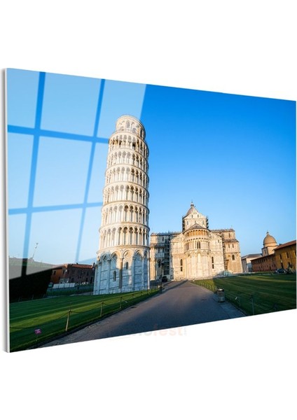 Pisa Kulesi - Katedral Meydanı Cam Tablo