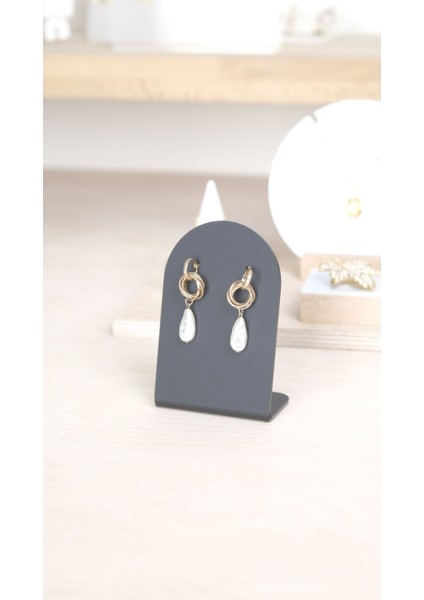 Siyah Mat Takı Düzenleyici, 2'li Küpelik ve Stand Seti fırsatları