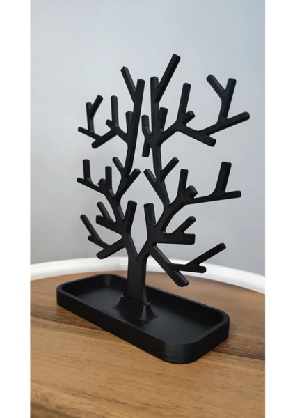 Şık Takı Düzenleyici, 2 Parça Siyah, Kolye, Yüzük ve Bileklik Organizer