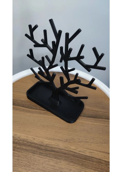 Şık Takı Düzenleyici, 2 Parça Siyah, Kolye, Yüzük ve Bileklik Organizer