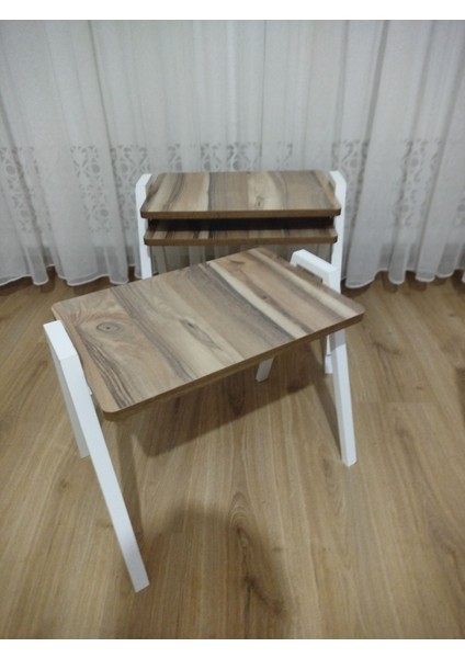 Zigon Sehpa 4'lü Mermer Desenli Tepsi Model indirimleri