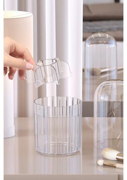 Açık Mor Çok Amaçlı 7 Bölmeli Makyaj ve Ofis Düzenleyici modelleri