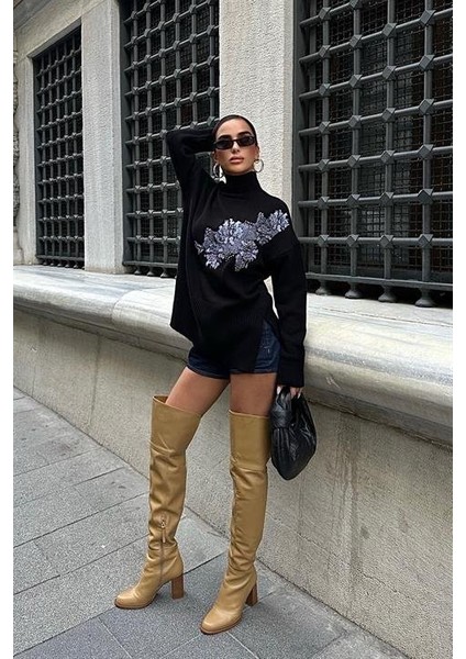 Nakış Detaylı Triko Kazak 1340 modelleri