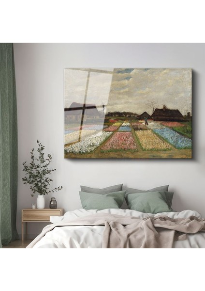 Vincent Van Gogh - Lale Tarlaları Cam Tablo